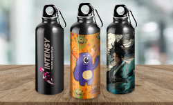 Squeeze Alumínio com Bico e Mosquetão 500ml Impressão Colorida UV 