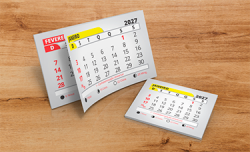 Bloco de Calendário para Ímã 2027