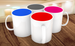 Caneca Branca com Interior Colorido - 325ml