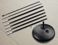 Kit Base Plástica e Hastes para Wind Banner