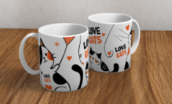 Caneca de Porcelana Branca 325ml