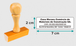 Carimbo de Madeira | 7x2cm