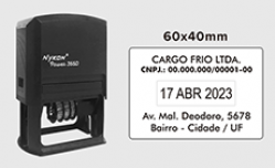 Carimbo Datador N355 D | 40x60mm